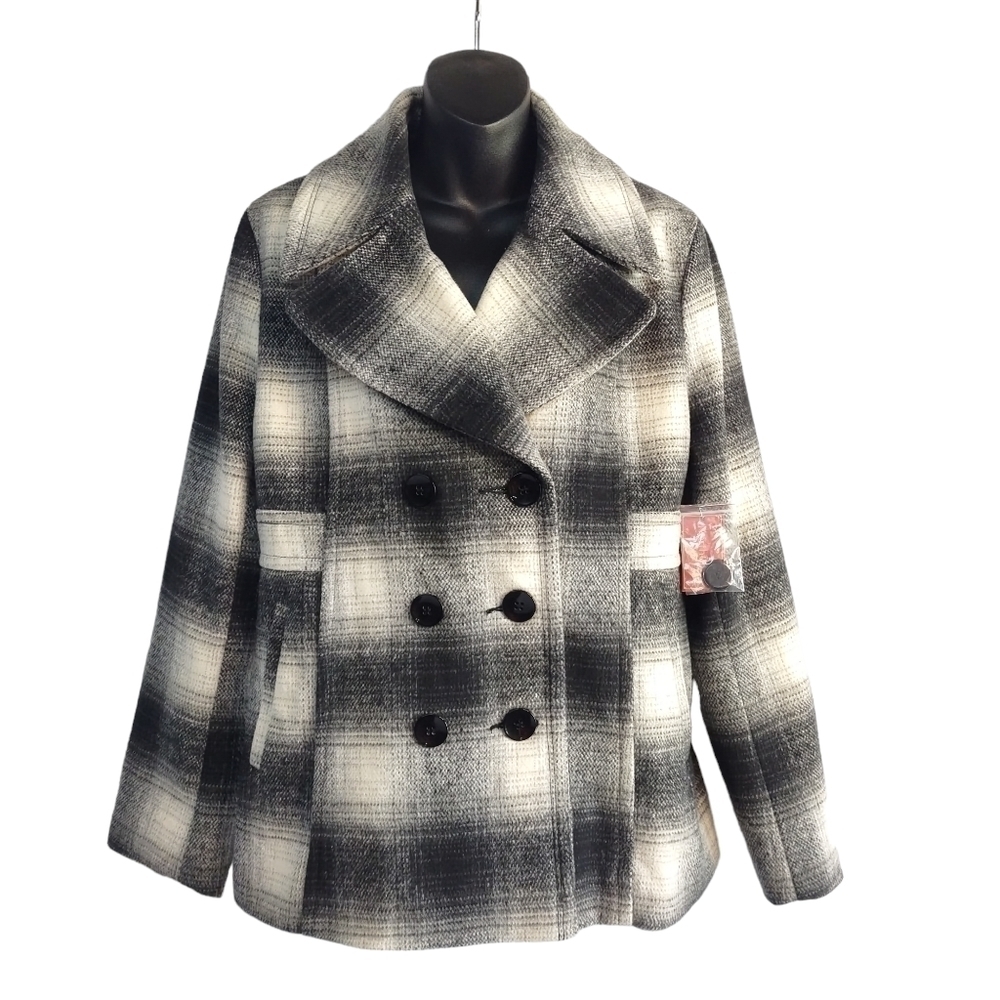 North Crest Women's Doubles Breasted Pea Coat Size M NWT